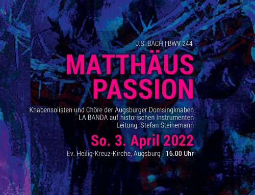Ankündigung Matthäuspassion 2022